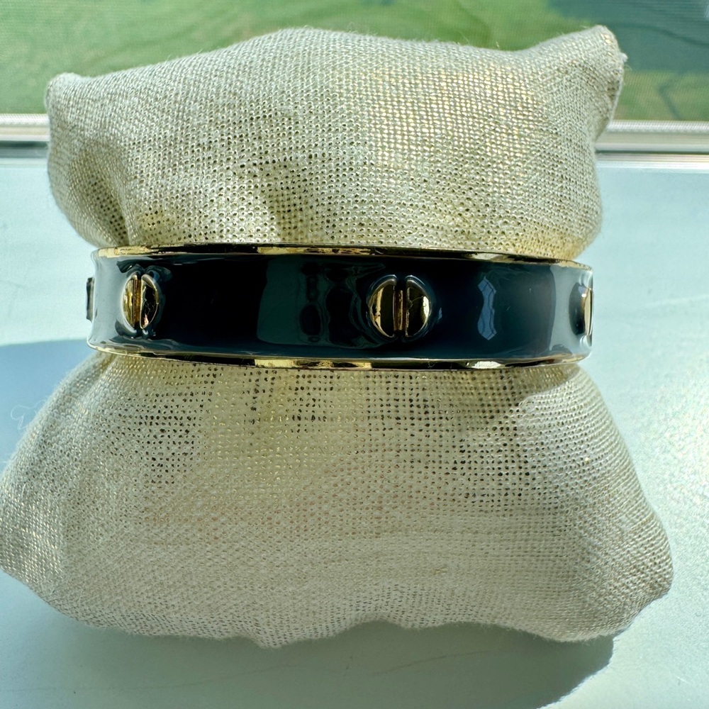 Grey and Gold Bangle Bracelet